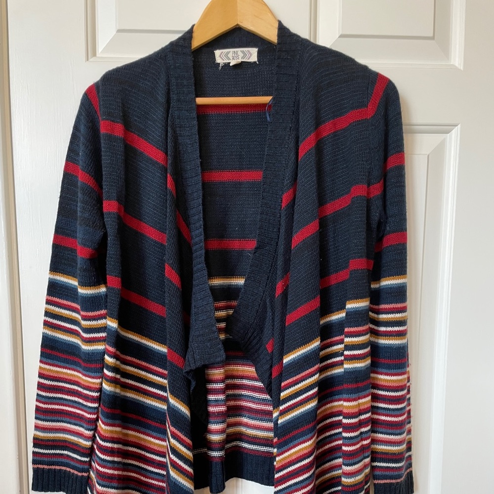 Cute cardigan! Adorable striped pattern. Colorful!